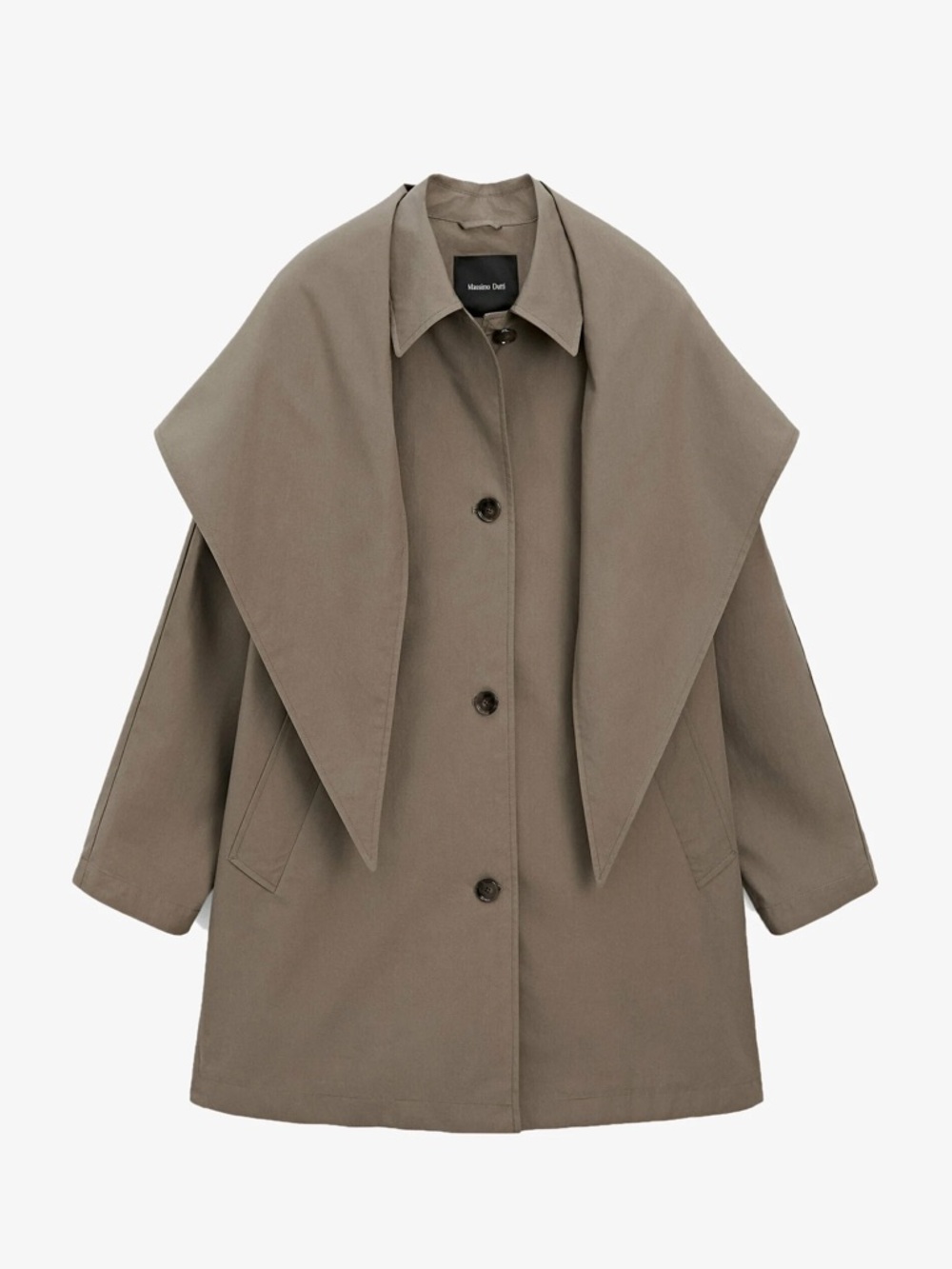 Massimo Dutti Trench Coat with Detachable Scarf Detail